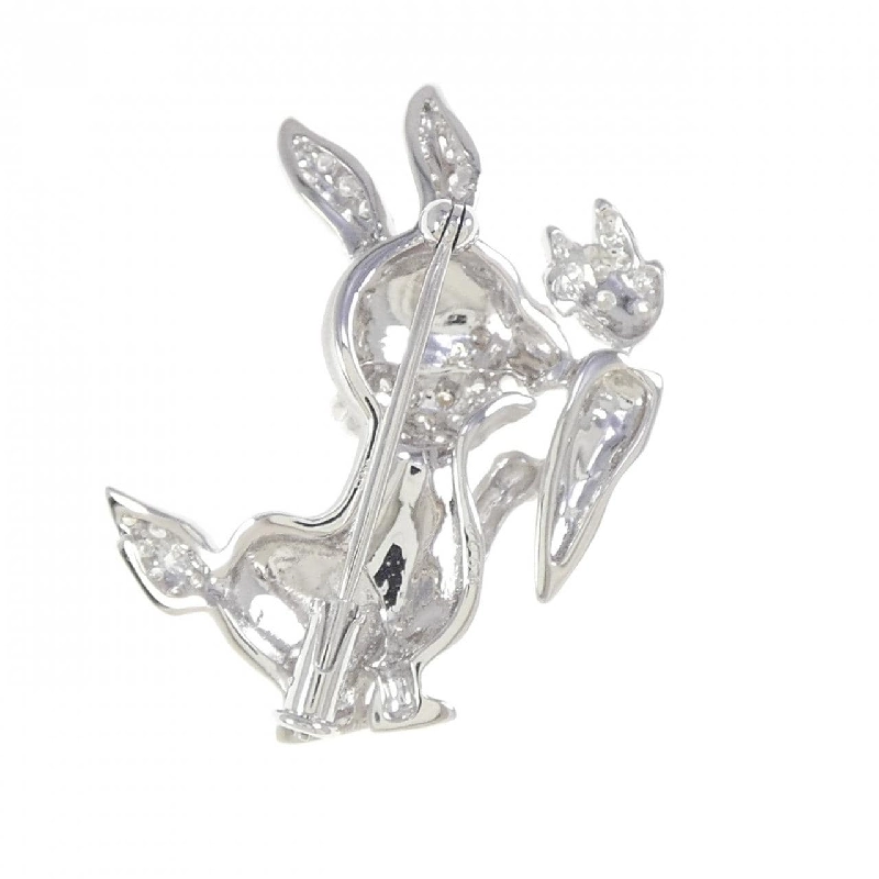 K18WG Bông tai hình thỏ Đá quý 0.56CT - Hàng hiệu Chính hãng 872660