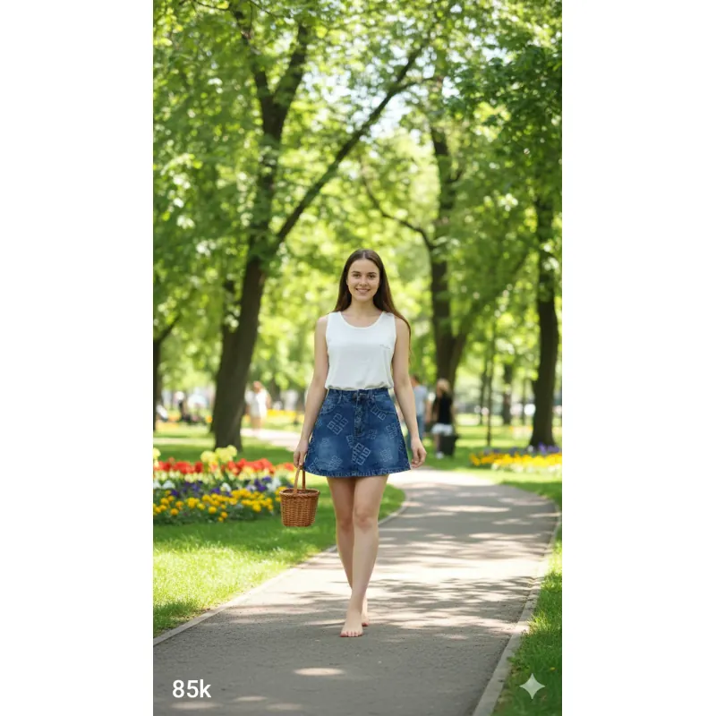 Chân váy jean ngắn, chưa sử dụng, free size từ 45-55kg, màu xanh biển, đen 753157