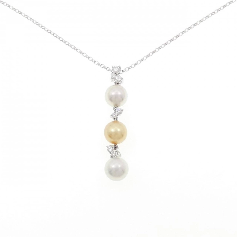 K18WG Ngọc trai Akoya Dây chuyền - Hàng hiệu Chính hãng 856673