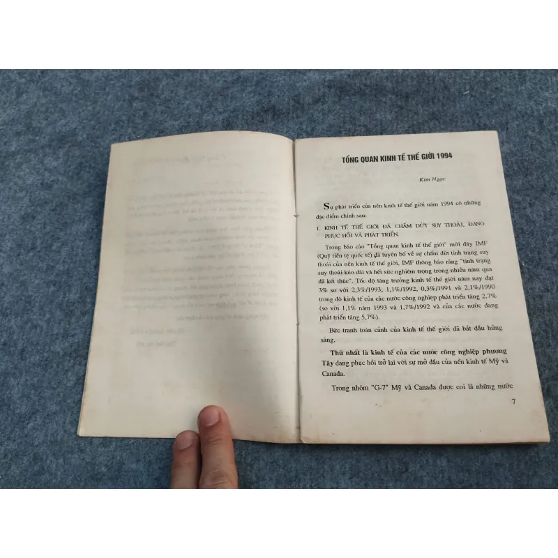 KINH TẾ THẾ GIỚI 1994: ĐẶC ĐIỂM VÀ TRIỂN VỌNG 937250