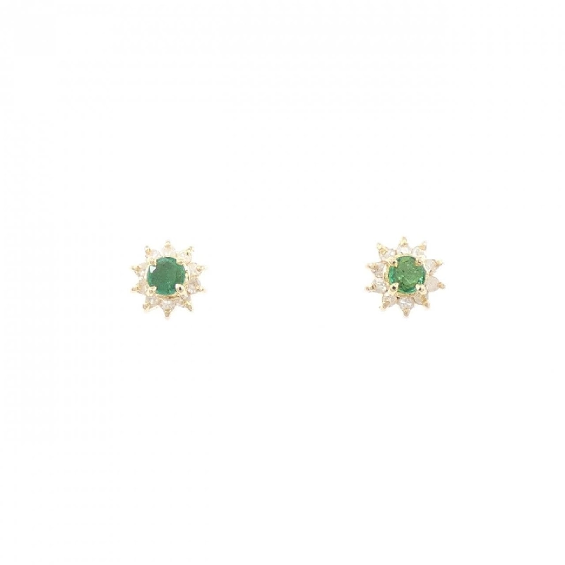 K18YG Emerald Earrings - Hàng hiệu Authentic 870599