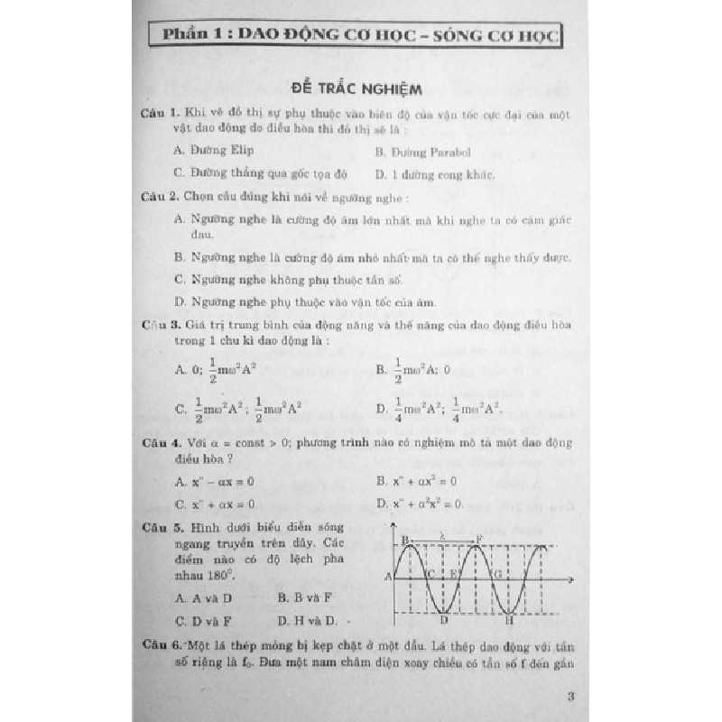 Trắc Nghiệm Khách Quan Bài Tập Và Lí Thuyết Vật Lí 12 Xưa 7869