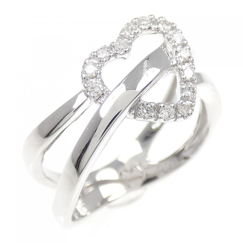 Nhẫn kim cương hình trái tim K18WG 0.11CT 671116