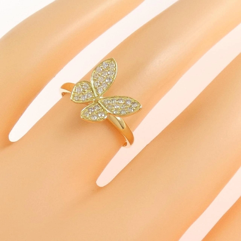 Nhẫn kim cương bướm K18YG 0.20CT 667518