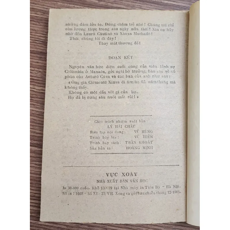 [Tác phẩm văn học Colombia] - VỰC XOÁY

Tác giả H. Rivera 776800
