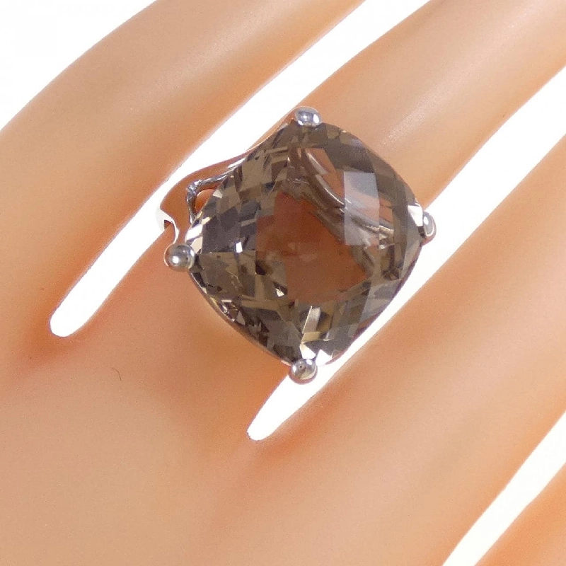 Nhẫn đá quý khói K18WG 668993