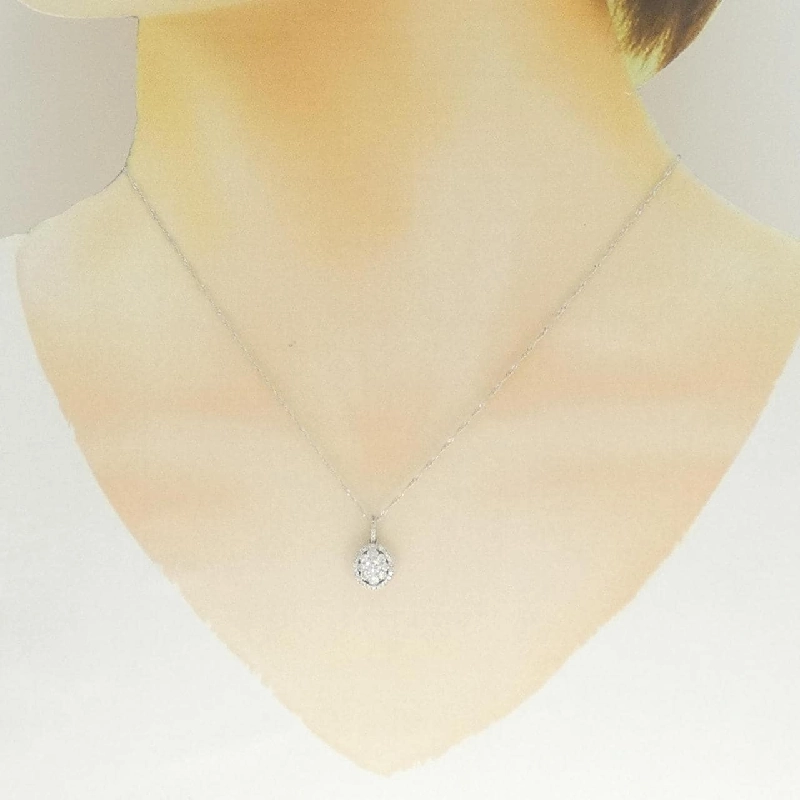 K18WG Hoa Kim Cương Dây Chuyền 0.50CT - Hàng hiệu Chính hãng 856075