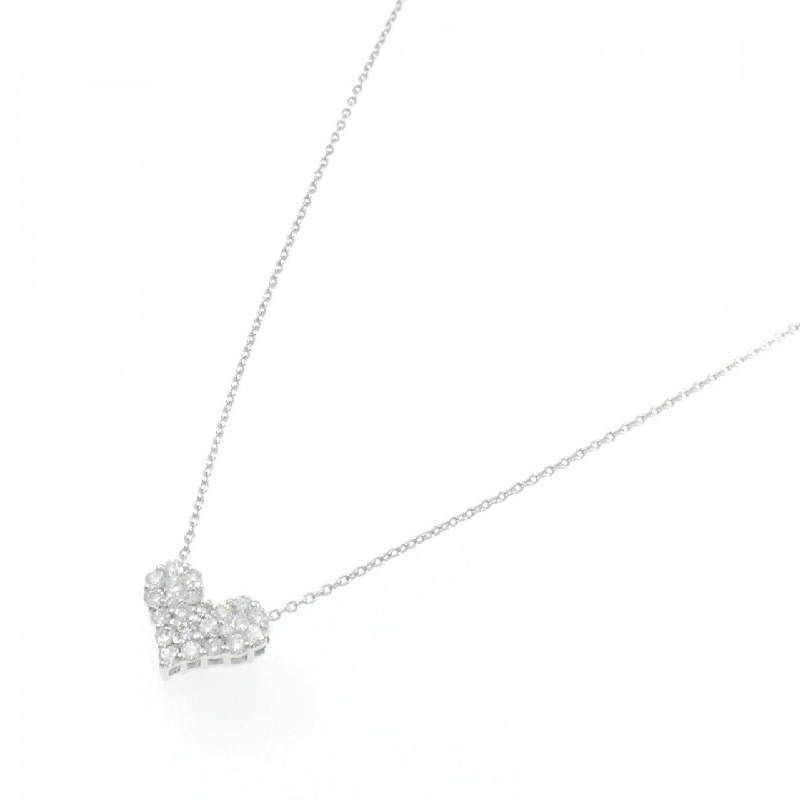 K18WG Dây chuyền kim cương hình trái tim 0.50CT - Hàng hiệu Chính hãng 861165