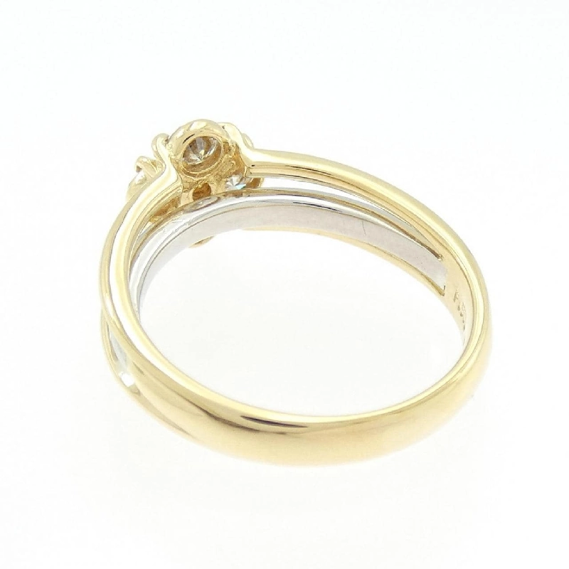 Nhẫn kim cương hoa K18YG/PT900 0.50CT 666812