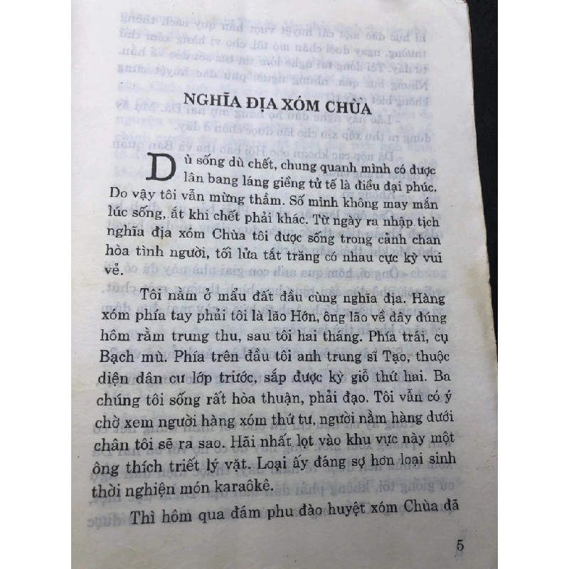 Nghĩa địa xóm chùa 1999 mới 60% ố bẩn nhẹ Đoàn Lê HPB0906 SÁCH VĂN HỌC 459091