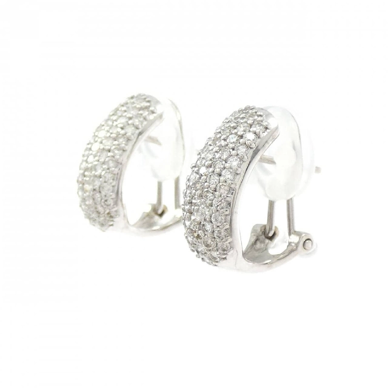 K18WG Bông tai/Khuyên tai kim cương Pavé 1.00CT - Hàng hiệu Chính hãng 866901