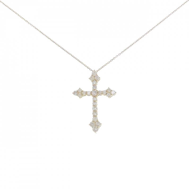 K18YG Dây chuyền kim cương hình chữ thập 1.11CT - Hàng hiệu Chính hãng 847697