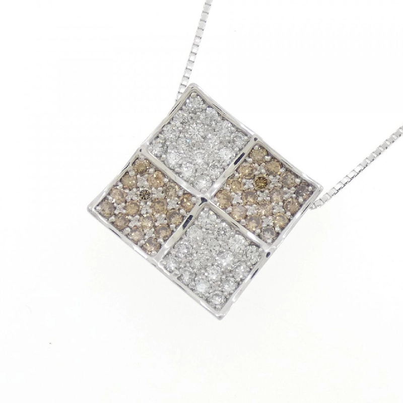 K18WG Pave Diamond Necklace 1.09CT - Hàng hiệu Authentic 866797