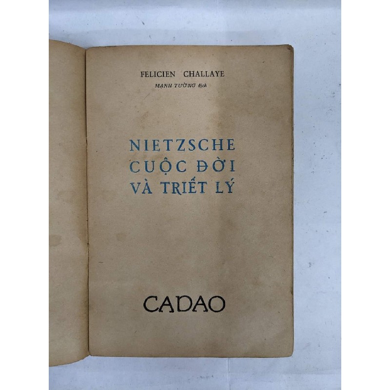 Cuộc đời và triết lý của Nietzsche - Felicien Challaye 129751