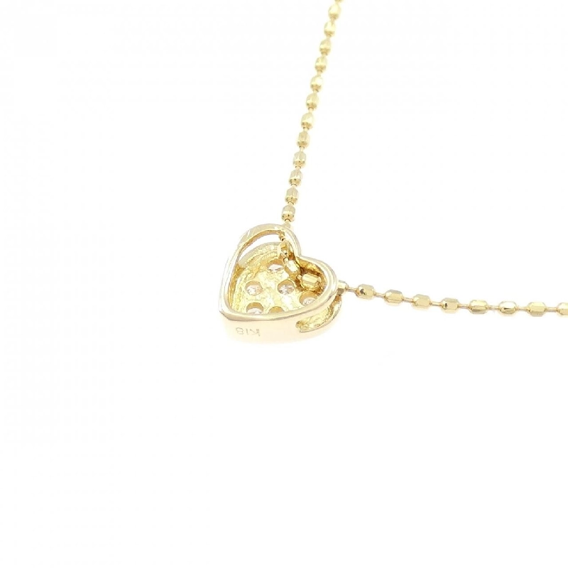 K18YG Dây chuyền kim cương hình trái tim - Hàng hiệu Chính hãng 863156