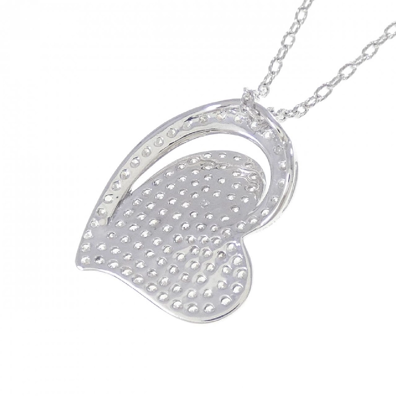 K18WG Dây chuyền kim cương hình trái tim 0.69CT - Hàng hiệu Authentic 850525