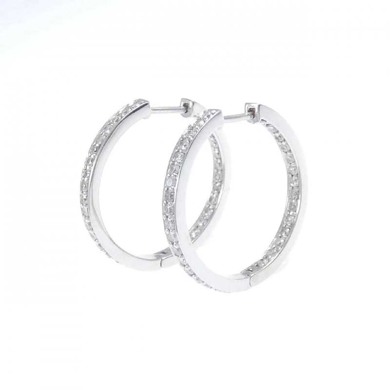 K14WG Bông tai kim cương dạng vòng 0.80CT - Hàng hiệu Chính hãng 867337