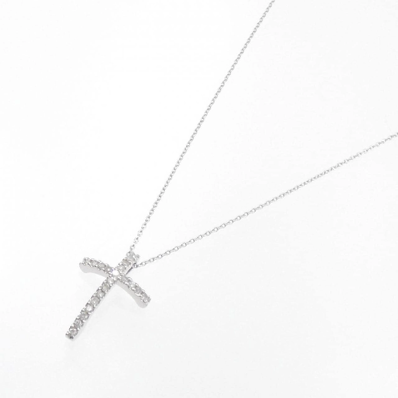 K18WG Dây chuyền kim cương chéo 0.21CT - Hàng hiệu Chính hãng 864582