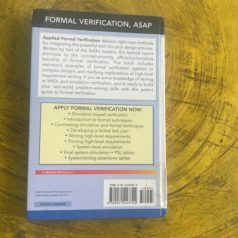 APPLIED FORMAL VERIFICATION- DOUGLAS L. PERRY - HARRY D. FOSTER  699419