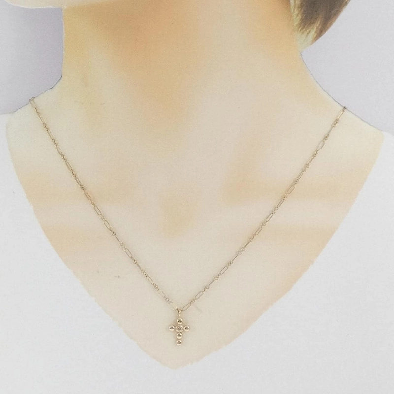 Dây chuyền kim cương chéo Kashikei 0.05CT - Hàng hiệu Authentic 844522