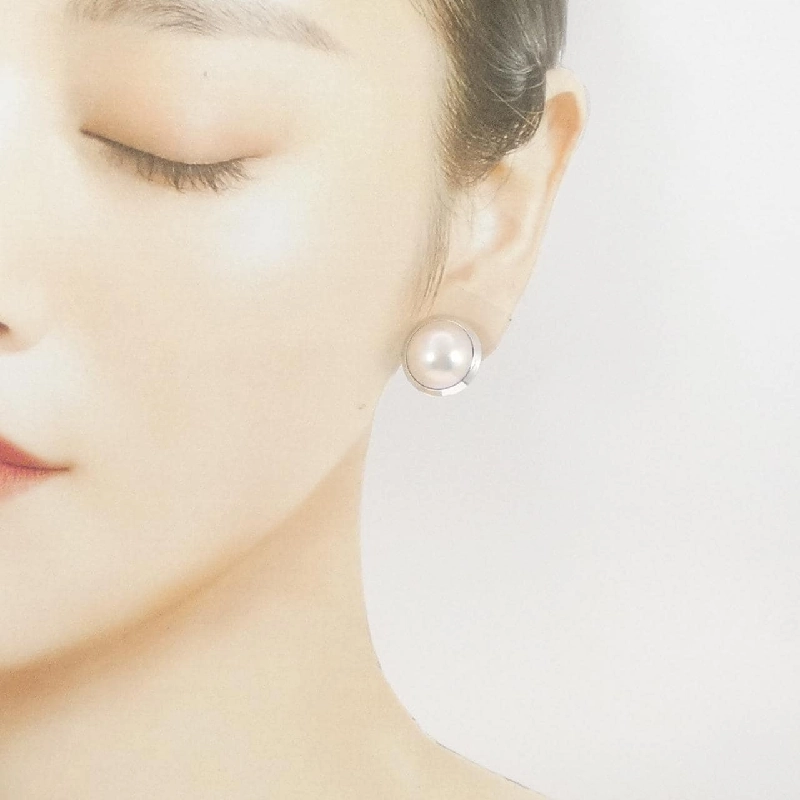 K14WG Mabe Pearl Earrings - Hàng hiệu Authentic 878047