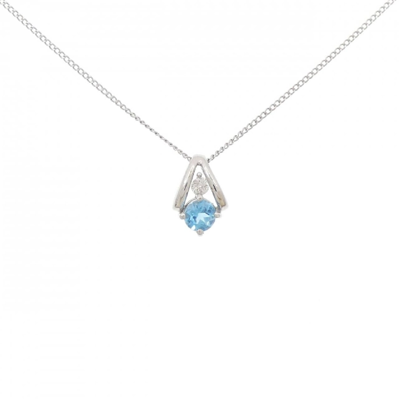 Dây chuyền Blue Topaz PT900/PT850 0.31CT - Hàng hiệu Chính hãng 864501