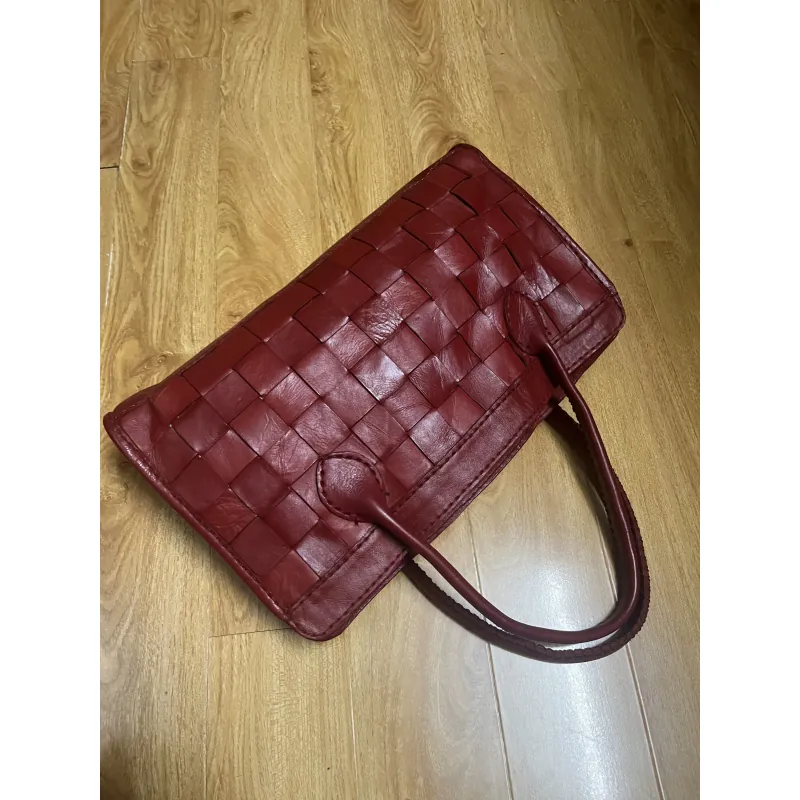 Túi tote nữ sz 37*20*10 da thật đan 2hand 934530