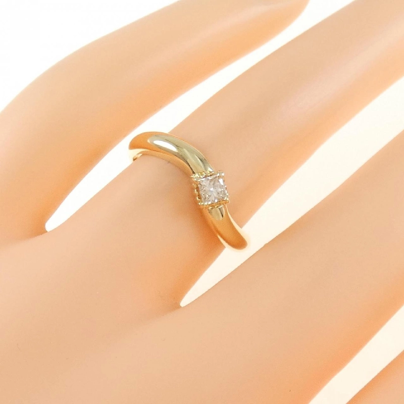 Nhẫn kim cương K18YG 0.16CT 673004