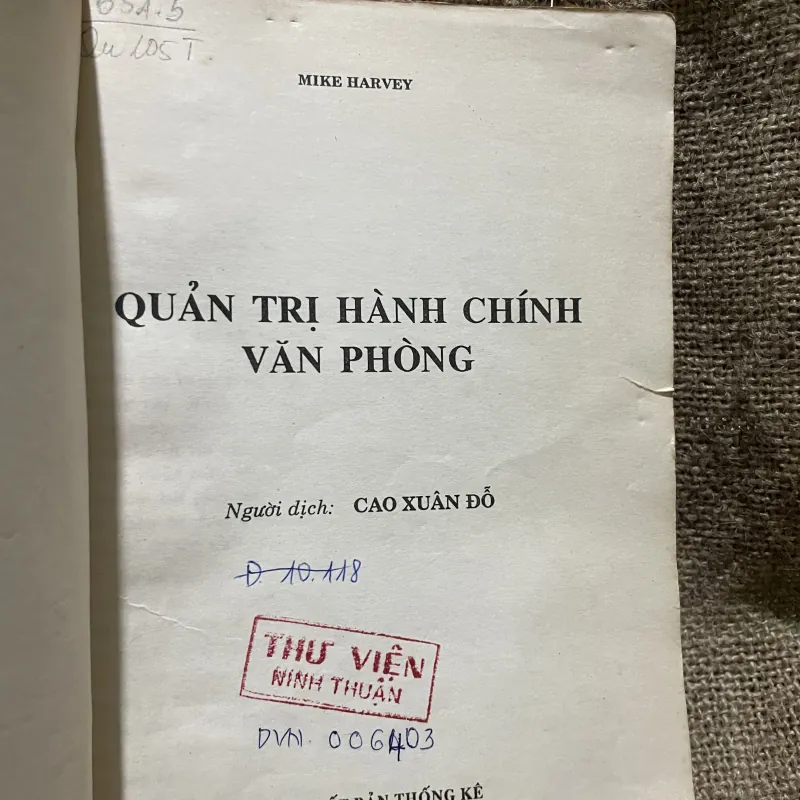 Quản trị hành chính văn phòng - MIKE HARVAY- 420 trang  1000448