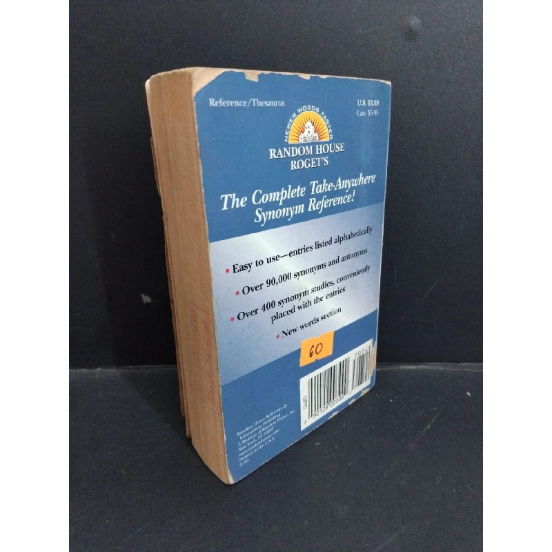 Handy American Thesaurus mới 80% ố vàng, bẩn bìa, tróc bìa HCM2811 Randoom House Roget's HỌC NGOẠI NGỮ 918227
