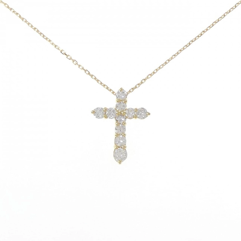 K18YG Dây chuyền kim cương chéo 1.02CT - Hàng hiệu Chính hãng 858233