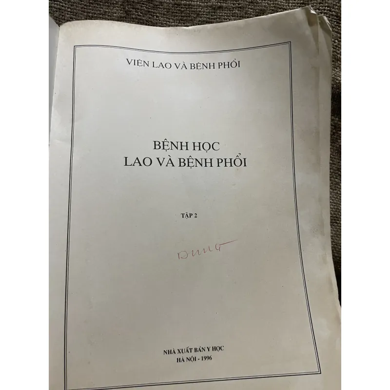 Bệnh học lao và bệnh phổi 2 tập - khổ lớn- chủ biên NGUYỄN ĐÌNH HƯỜNG  1000491