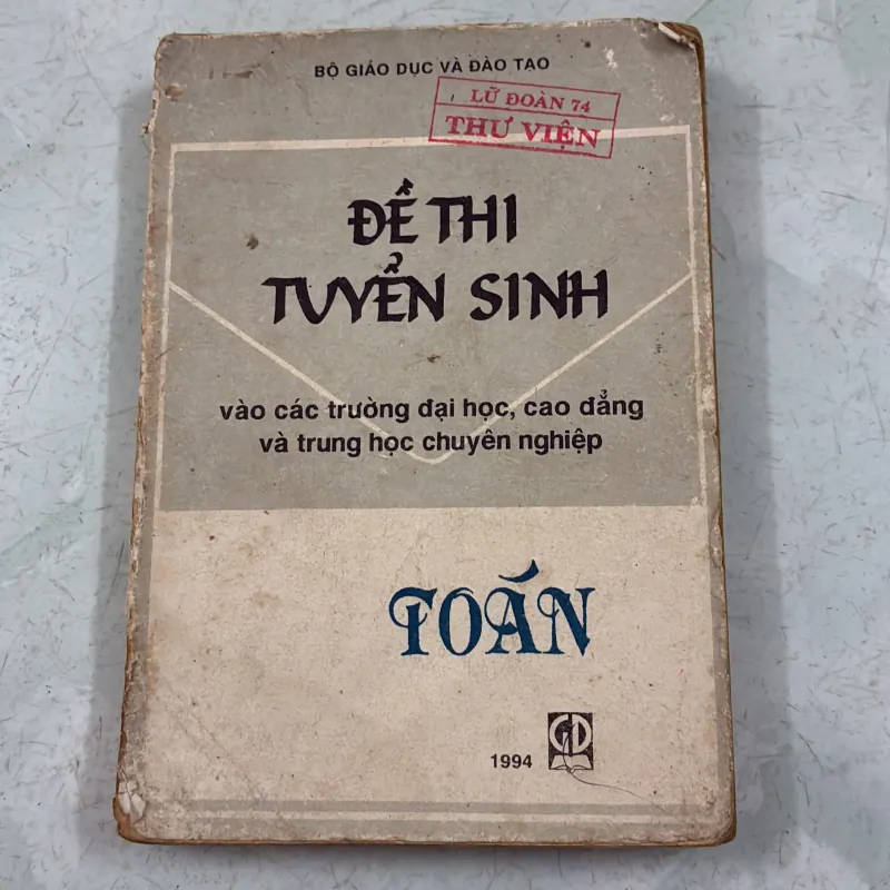Đề thi tuyển sinh Toán - 1994s 1019206
