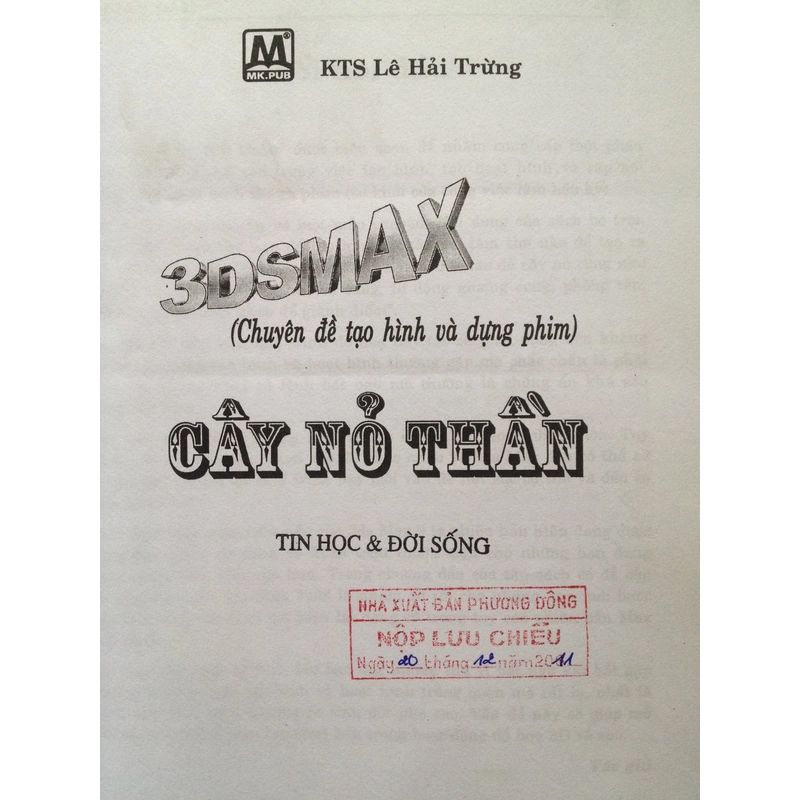 3DSMAX CÂY NỎ THẦN (Chuyên đề tạo hình và dựng phim - kèm 1 CD) 495333