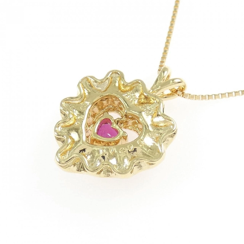 Dây chuyền ruby hình trái tim 750YG/K18YG 0.34CT - Hàng hiệu Authentic 856938