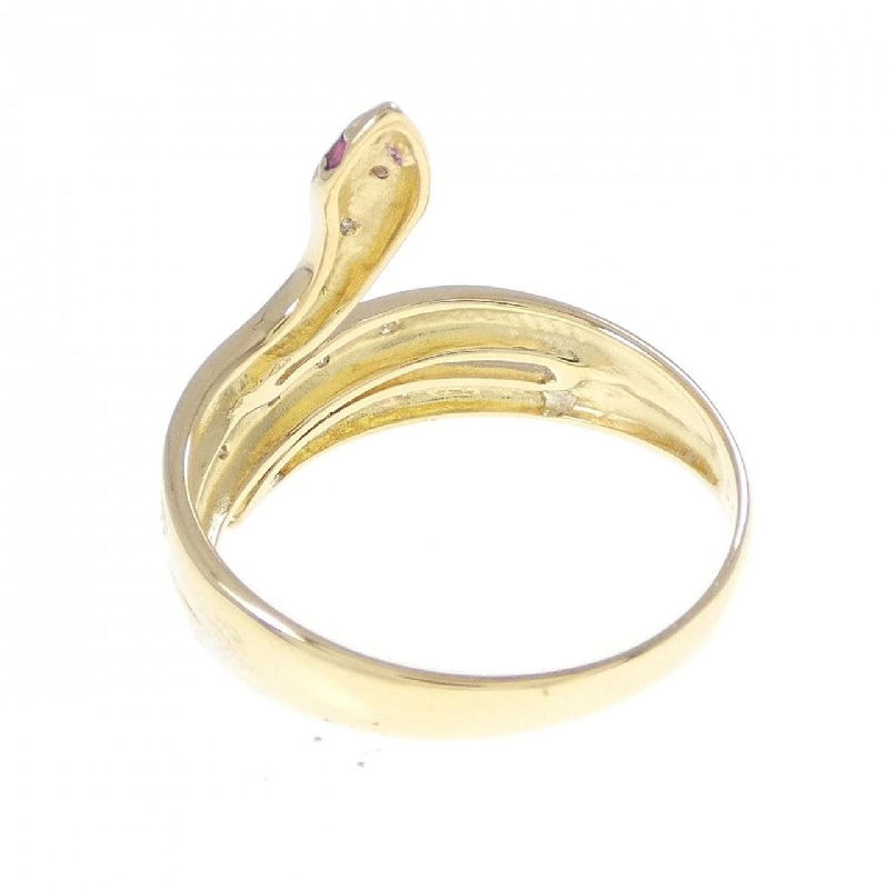 Nhẫn ruby K18YG hình rắn 0.02CT 665719