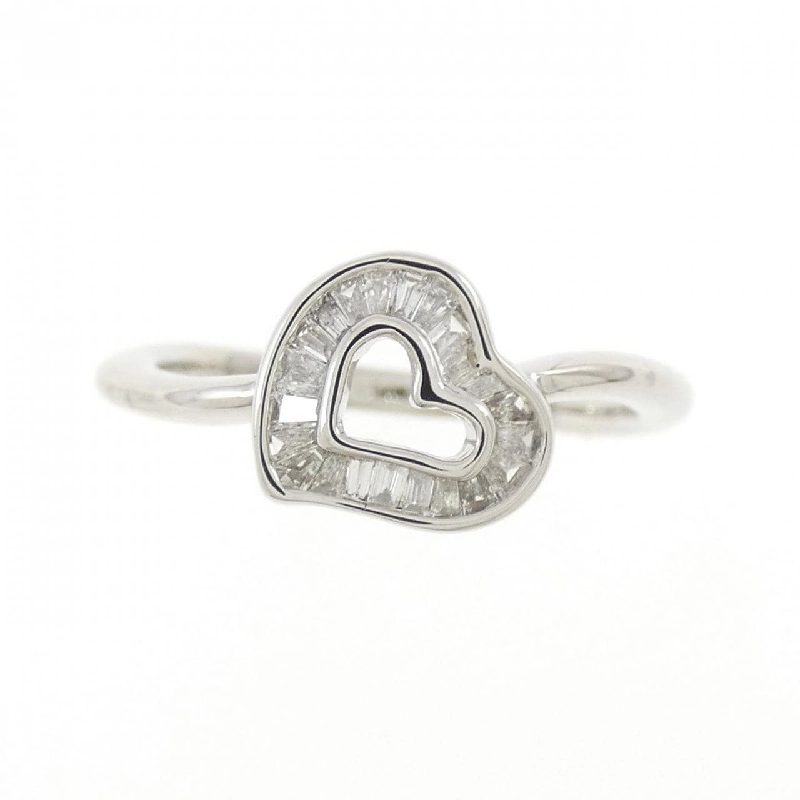 Nhẫn kim cương hình trái tim K18WG 0.13CT 668817