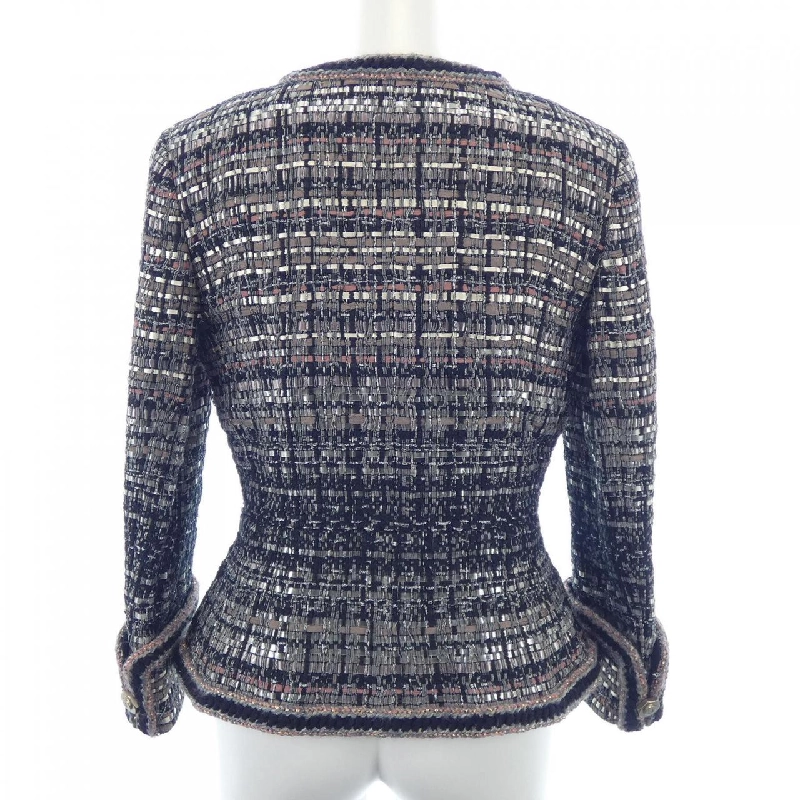 【Mã giảm giá】Áo khoác không cổ CHANEL 640358