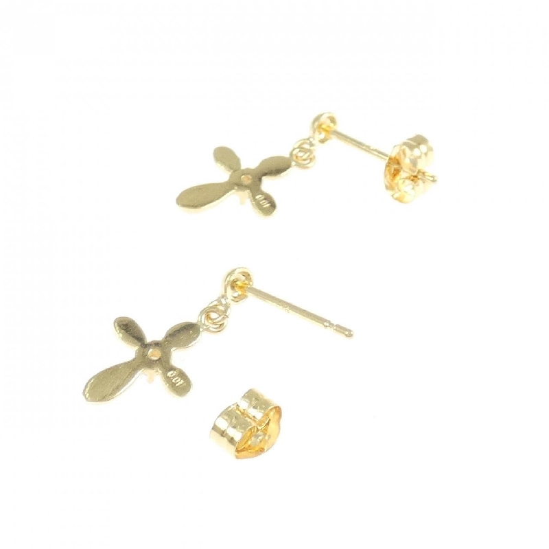 K18YG Bông tai kim cương chéo 0.02CT - Hàng hiệu chính hãng 864409