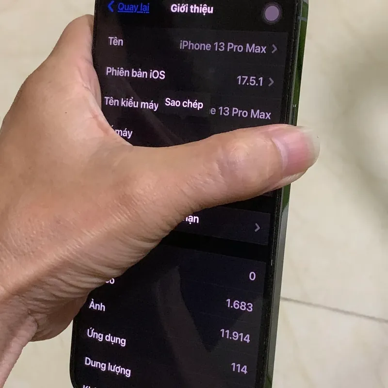 APPLE 13 PRM 512G NỮ XÀI MỚI KENG ZIN NGUYÊN CON 561056