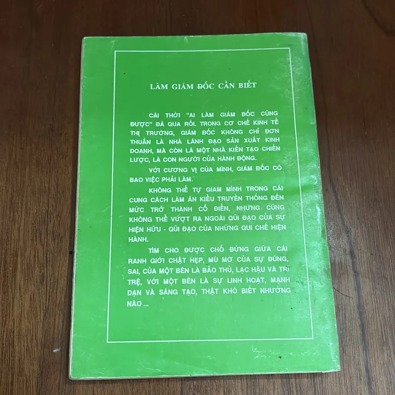II Sách Kinh Tế: Làm Giám Đốc Cần Biết - Đào Nguyên Vịnh, Lê Thụ - 1991 604855