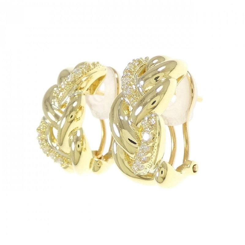 K18YG Bông tai/Khuyên tai kim cương 0.20CT - Hàng hiệu Chính hãng 870900