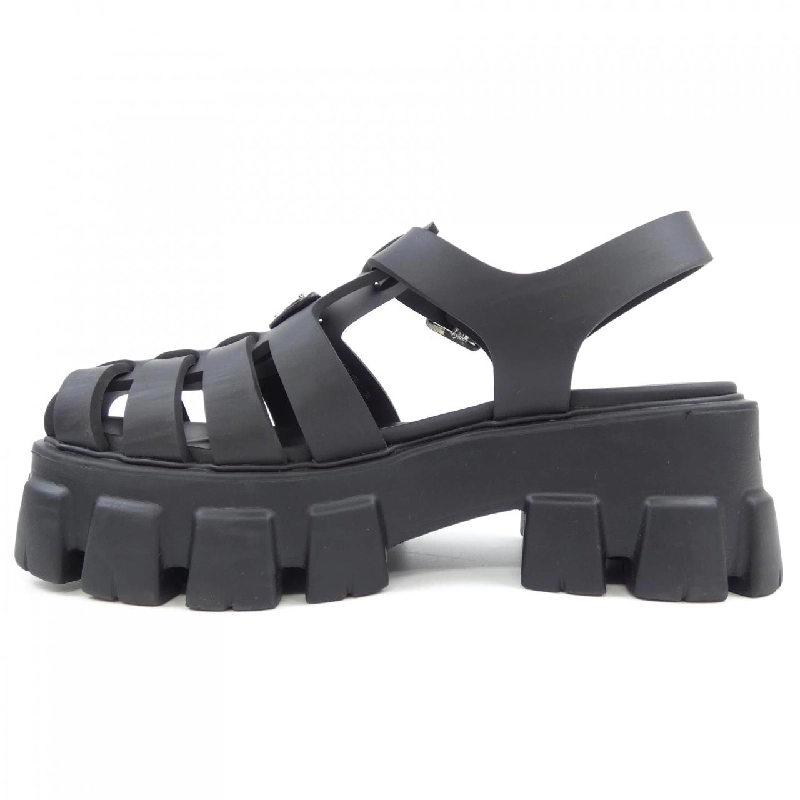 Giày sandal monolith logo tam giác PRADA 1X853M bằng cao su 660540