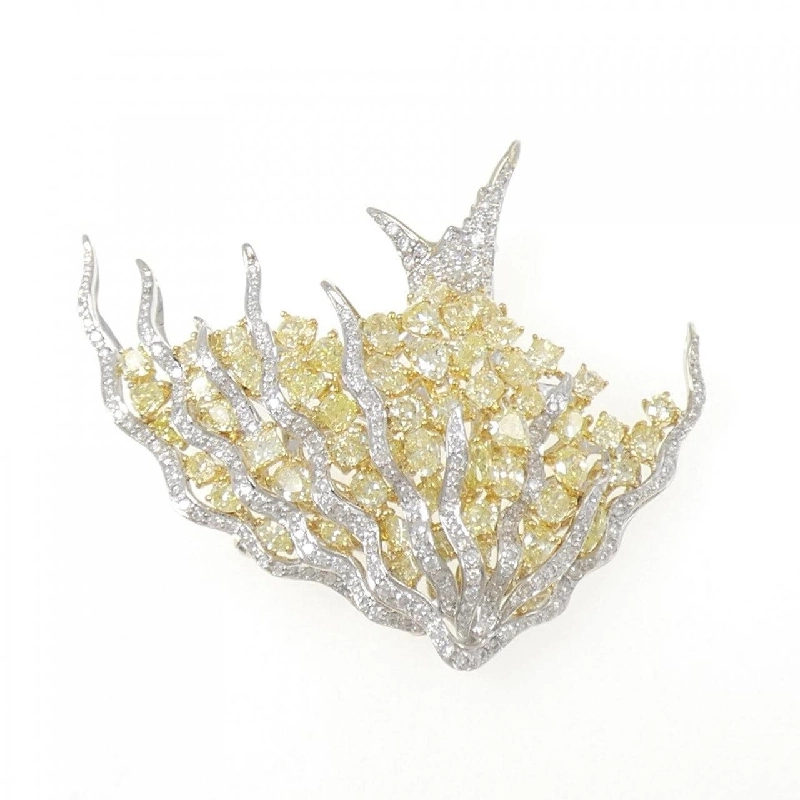 K18WG/K18YG Kim cương Brooch 13.9CT - Hàng hiệu Chính hãng 872211