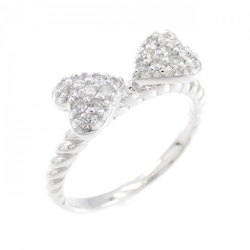 Nhẫn kim cương K18WG hình ruy băng 0.25CT 673236