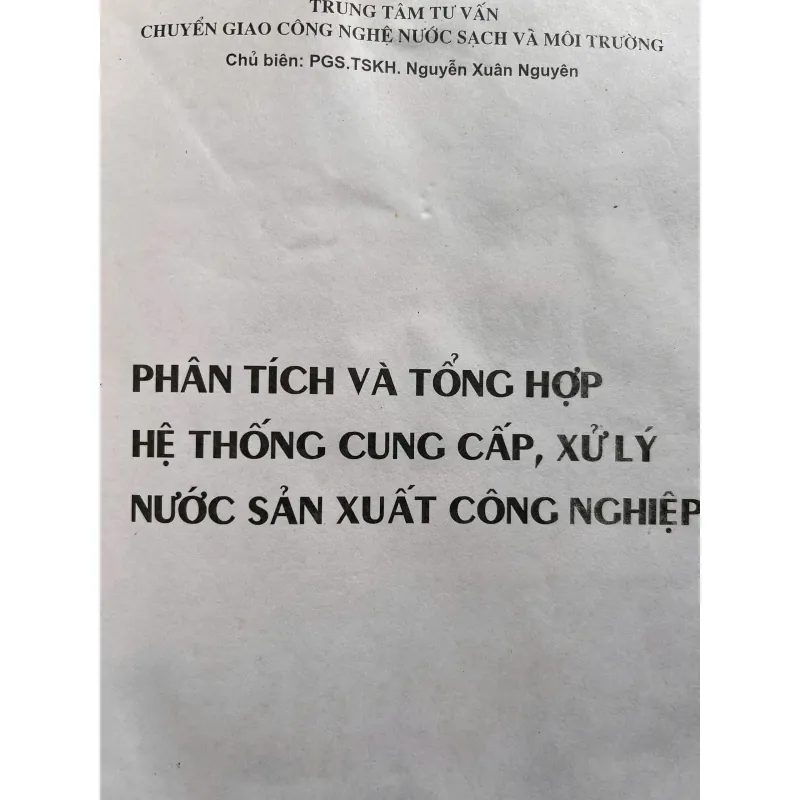 PHÂN TÍCH VÀ TỔNG HỢP HỆ THỐNG CUNG CẤP XỬ LÝ NƯỚC SẢN XUẤT CÔNG NGHIỆP 760783