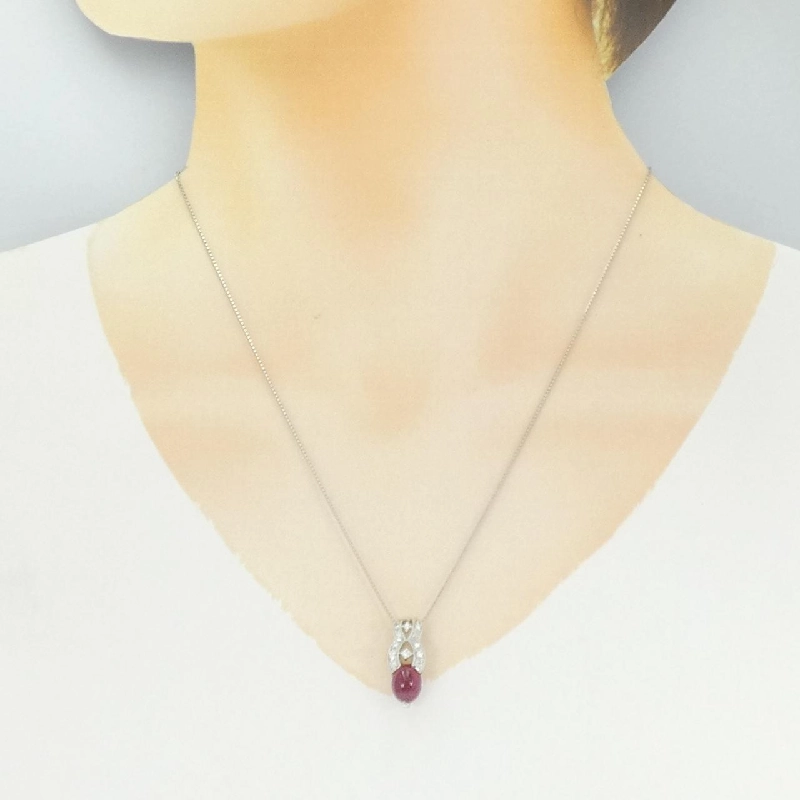 PT900/PT850 Tourmaline Necklace - Hàng hiệu Authentic 859900