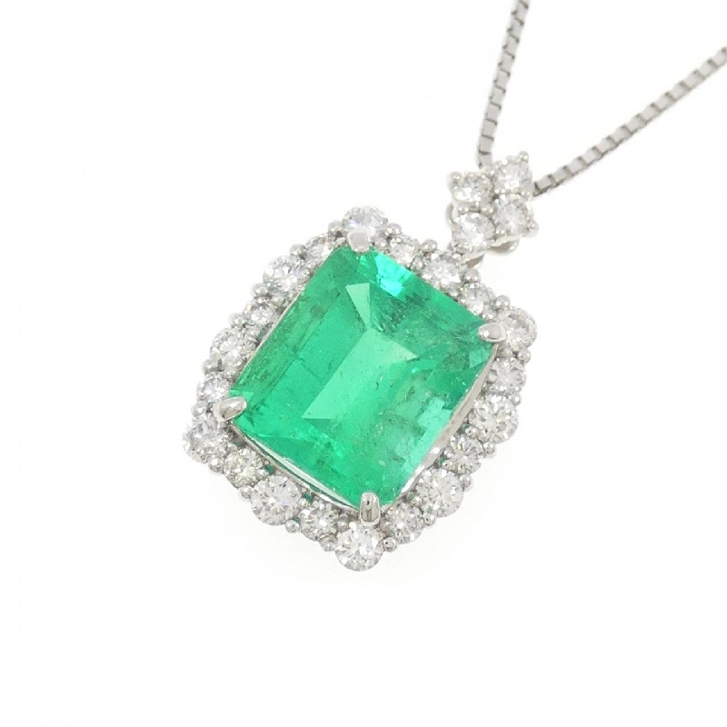 Dây chuyền ngọc lục bảo PT900/PT850 6.04CT xuất xứ Colombia - Hàng hiệu Authentic 858419