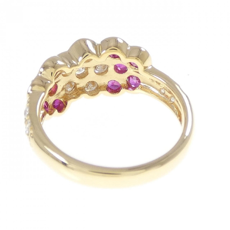 Nhẫn Ruby Hoa K18YG 0.89CT - Hàng hiệu Chính hãng 853856