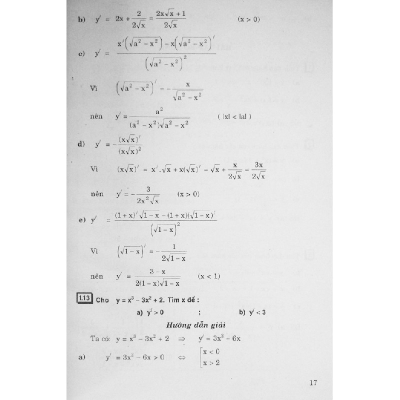 Giải toán Giải tích lớp 12 xưa 11530